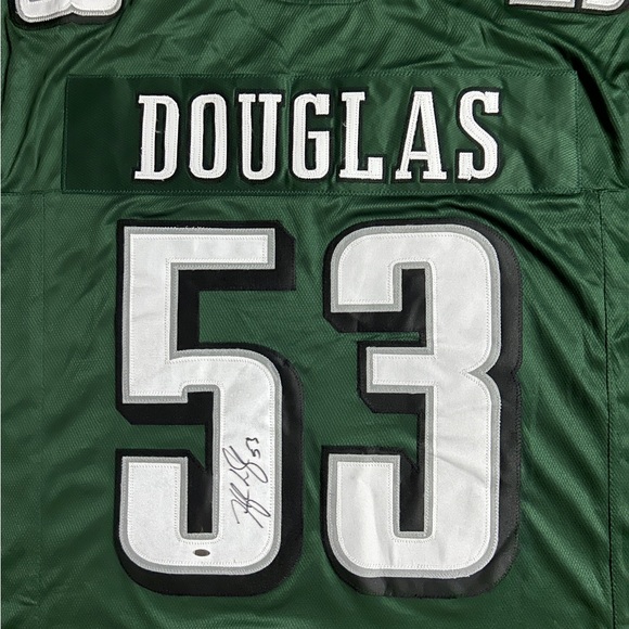Philadelphia Eagles • X-Large • Green • Hugh Douglas • Signed • Jersey Shirt - Picture 4 of 11